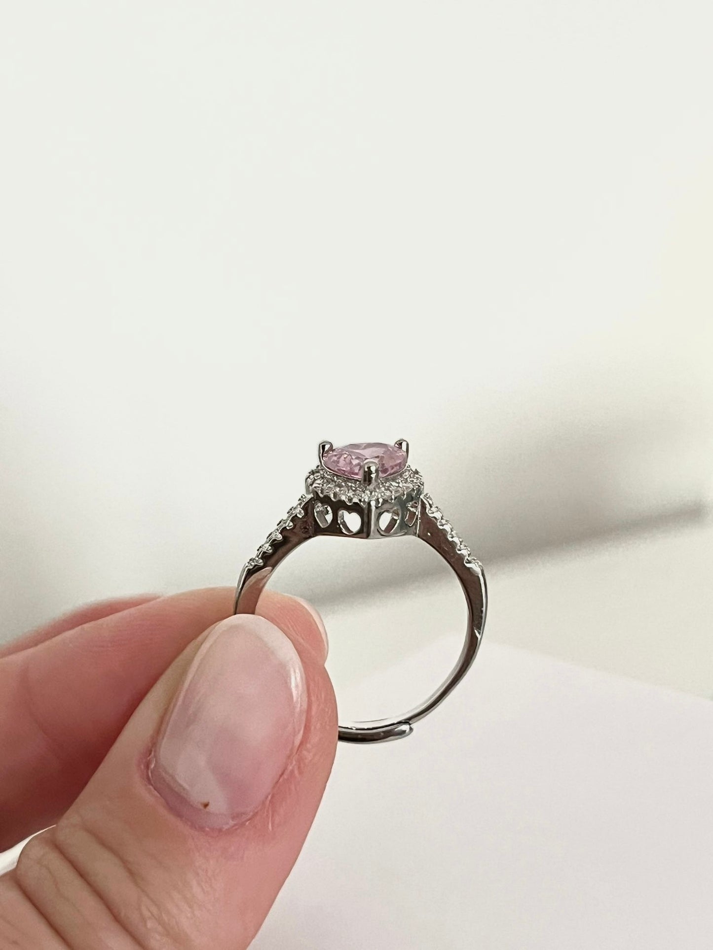 Anello Melissa cuore rosa