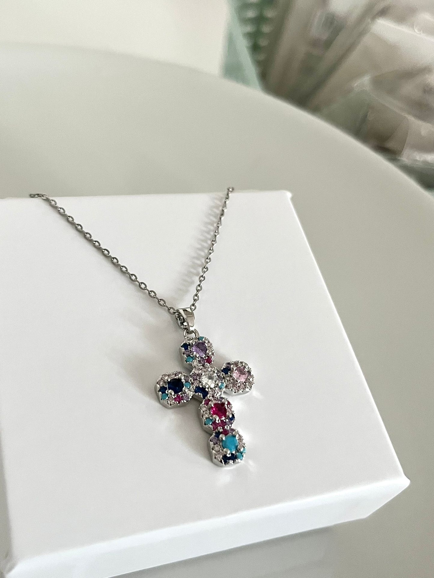 Collana Alberta multicolor argento