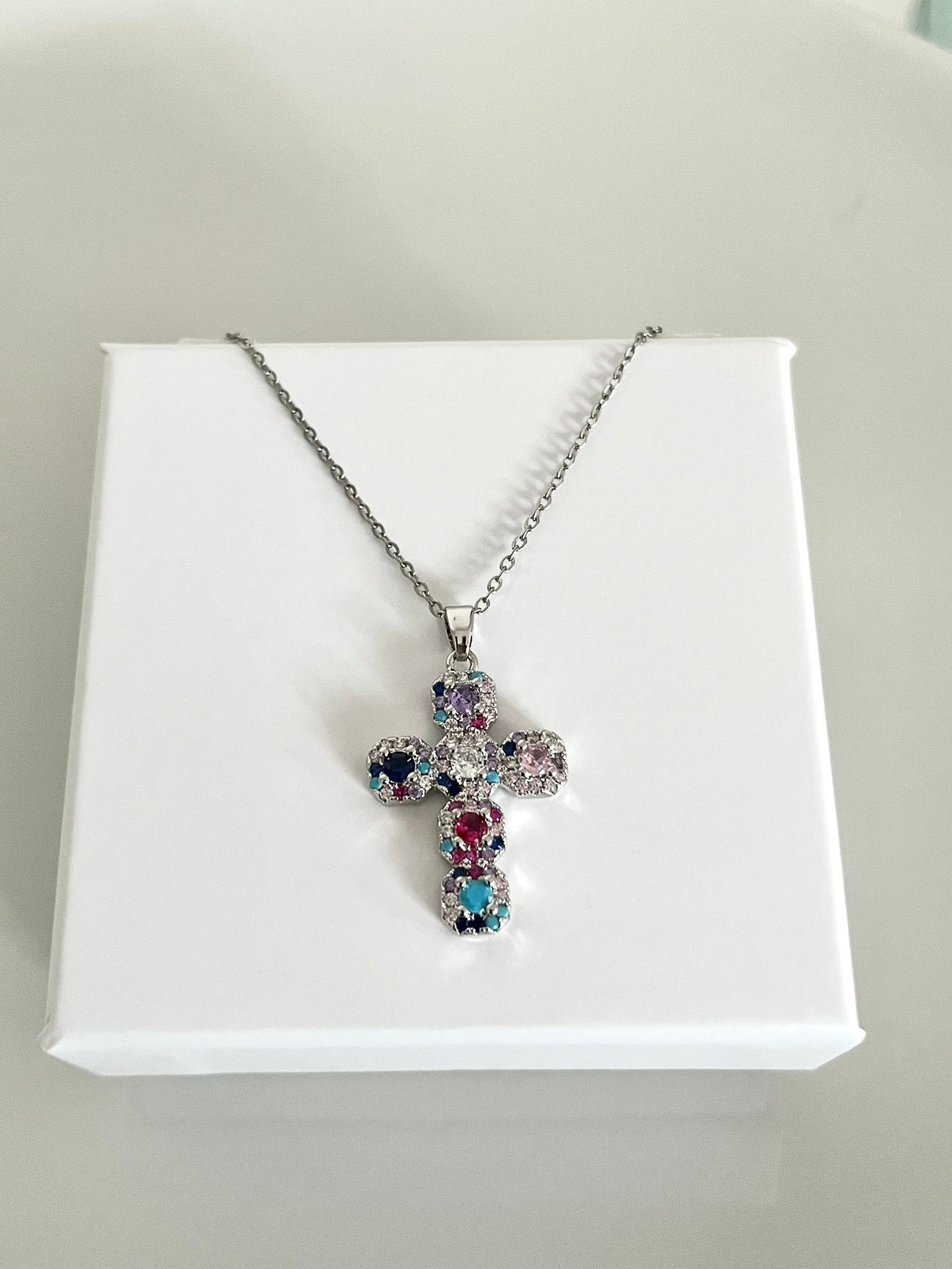 Collana Alberta multicolor argento