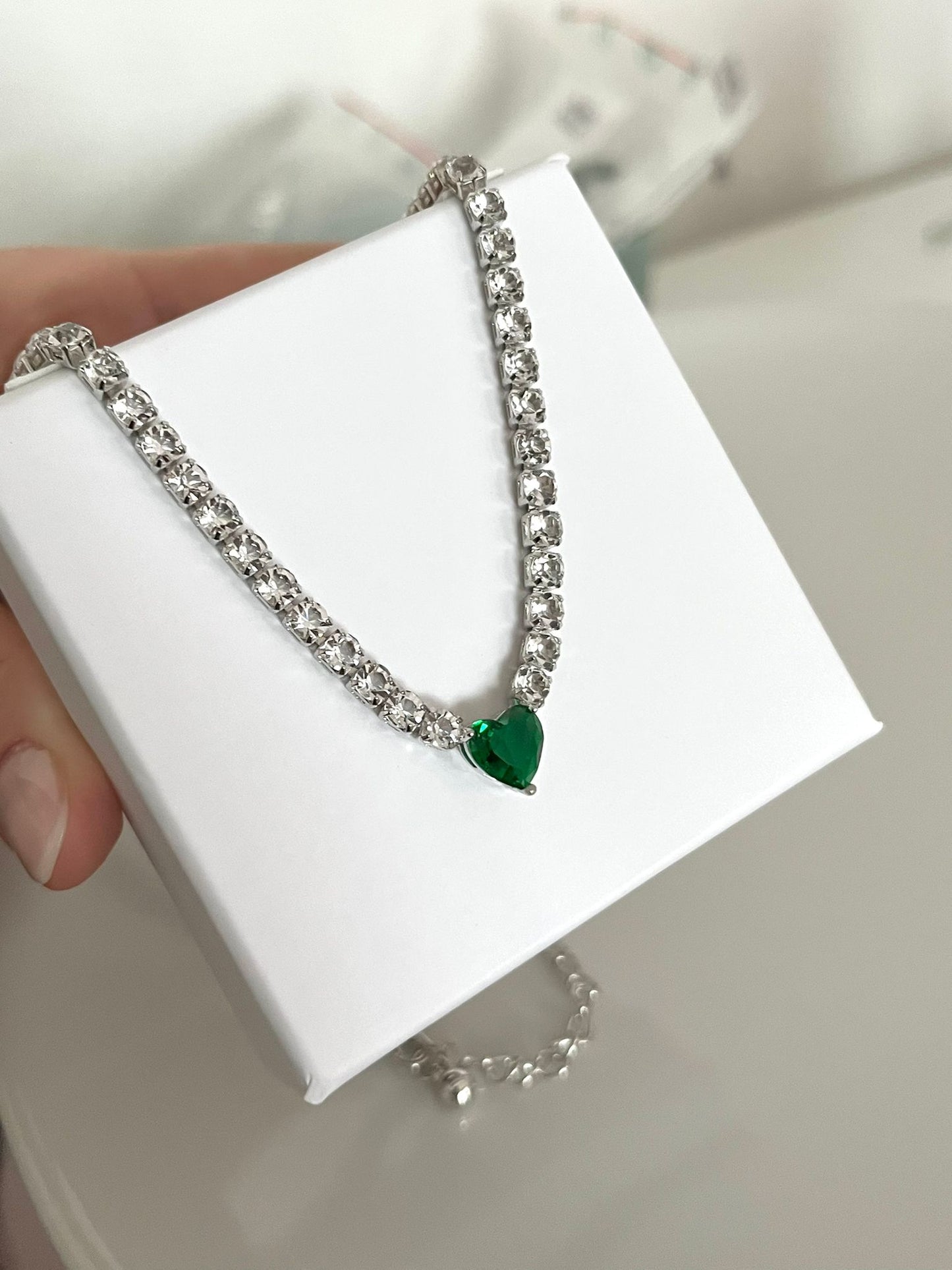 Collana Melissa cuore verde