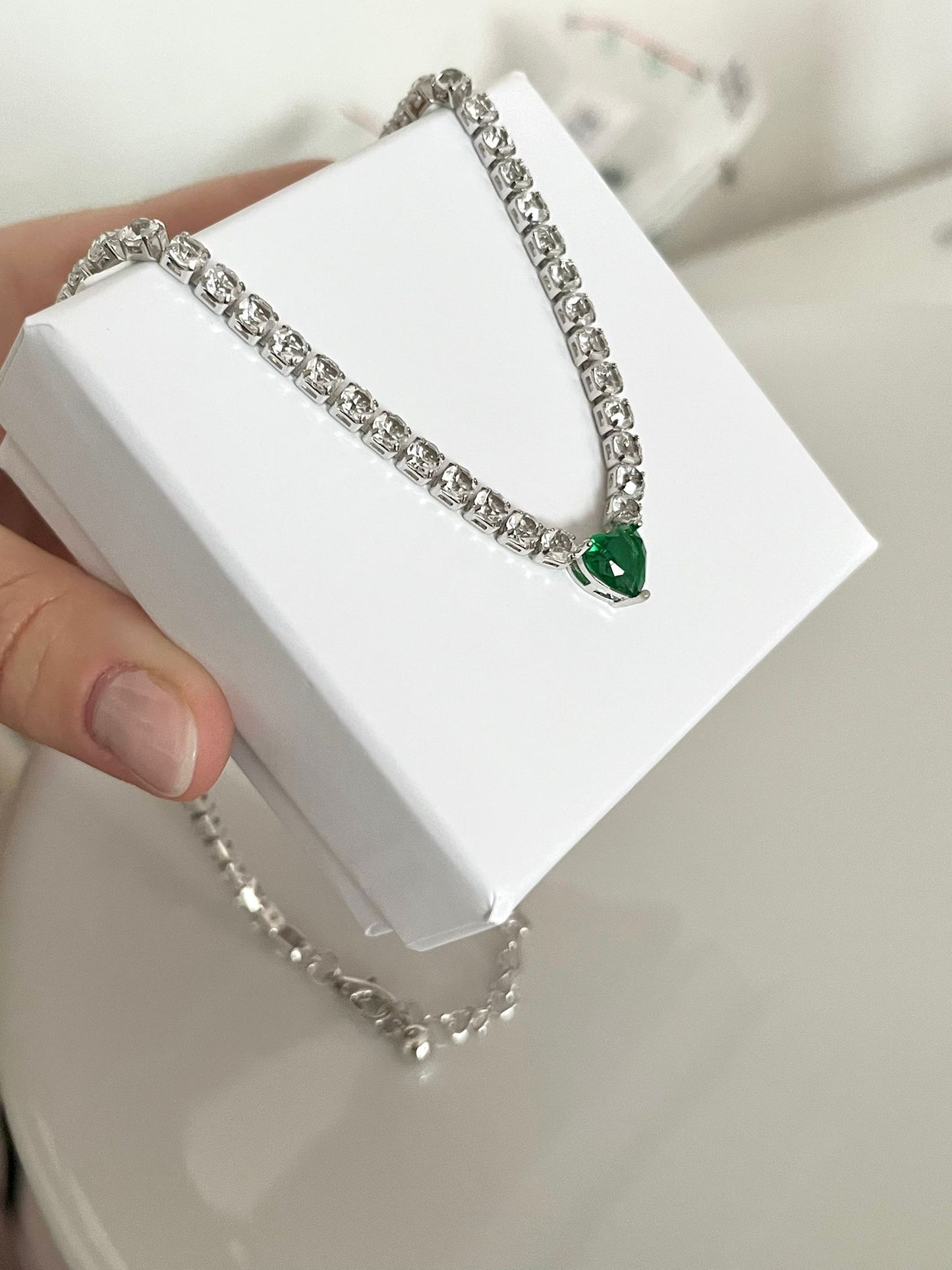 Collana Melissa cuore verde