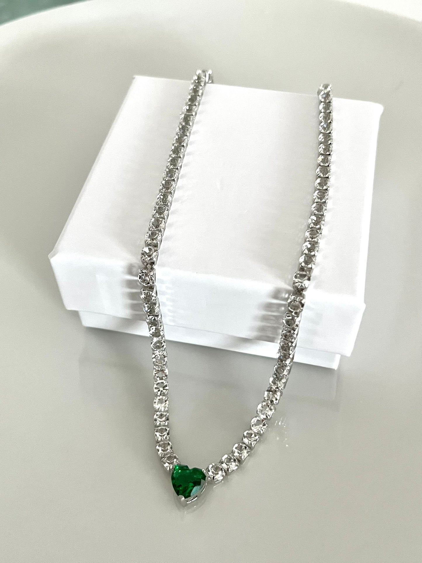 Collana Melissa cuore verde