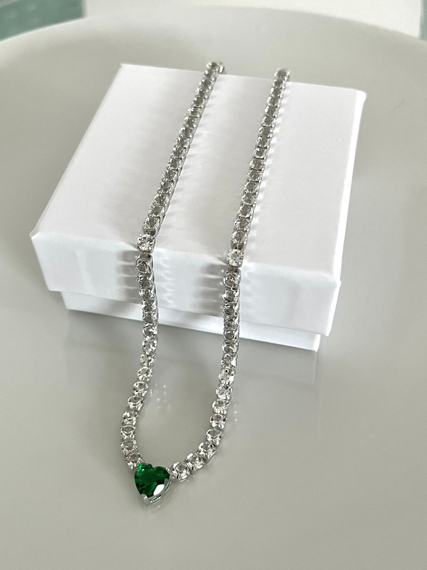 Collana Melissa cuore verde