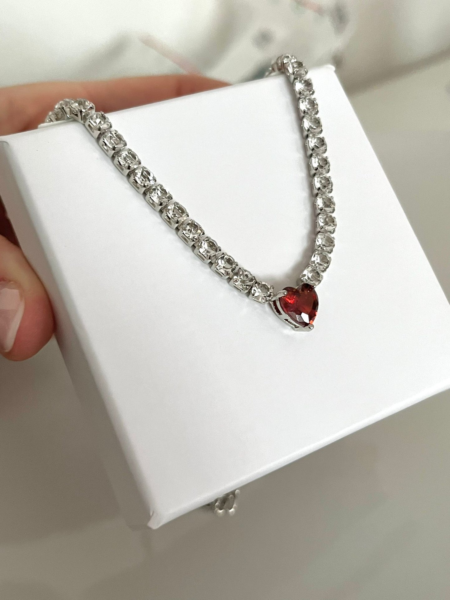 Collana Melissa cuore rosso